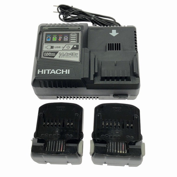 ☆比較的綺麗☆HITACHI 日立 14.4V コードレスインパクトドライバー WH14DDL2(2LYPK)(L) 緑 バッテリ2個(6.0Ah) 充電器 ケース付130684 - 9