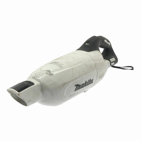 ☆中古品☆makita マキタ 18V 充電式クリーナー CL281FD 白 本体＋サイクロンアタッチメント＋パイプ＋ノズル付 コードレス113650 - 0