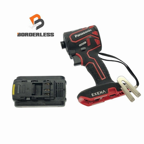 ☆比較的綺麗☆Panasonic パナソニック 14.4V/18V 充電インパクトドライバー EZ1PD1 レッド バッテリ1個(18V 3.0Ah)付