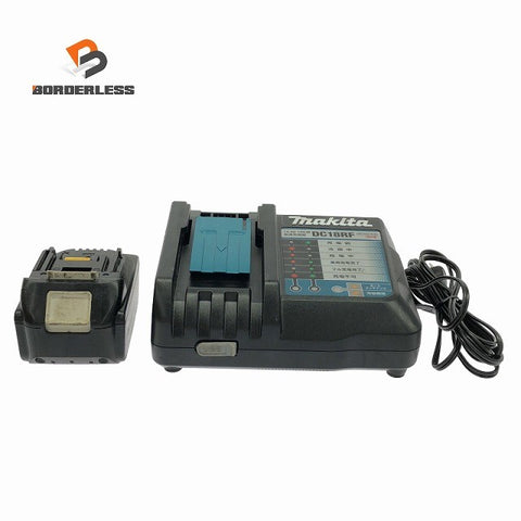 ☆中古品セット☆makita マキタ 18V 6.0Ah 純正 リチウムイオンバッテリー BL1860B 急速充電器 DC18RF リチウムイオン電池137762