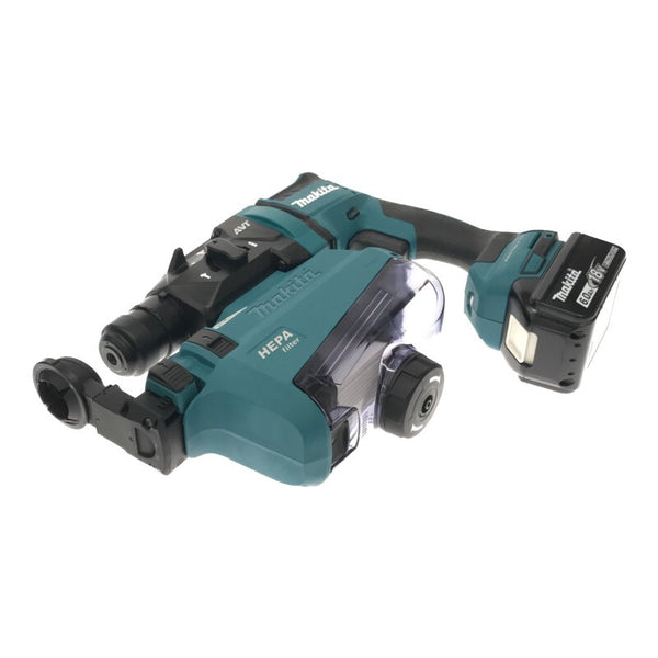 ☆未使用品☆makita マキタ 18V 18mm 充電式ハンマドリル HR182DRGXV バッテリ2個(6.0Ah) 充電器 集じんシステム ケース付 - 4