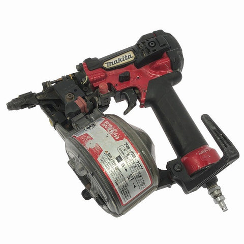 ☆中古品☆makita マキタ 高圧 50mm エア釘打 AN512H 赤/レッド 釘打ち機 エアーツール エア工具 内装128281 - 0