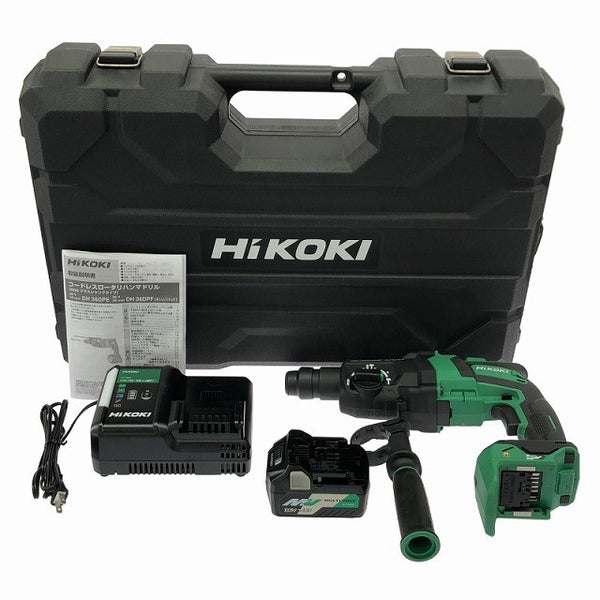 ☆中古極美品☆HiKOKI ハイコーキ 36V コードレスロータリハンマドリル DH36DPE バッテリ1個(2.5Ah) 充電器 ケース 充電式135839 - 3
