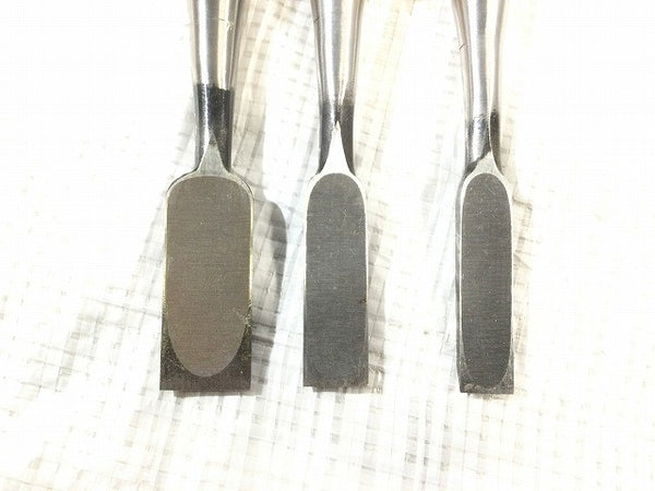 ☆未使用品☆狐 キツネ 追入10本組 鑿 グミ柄 組鑿 のみ ノミ 大工道具 宮大工133798 - 6