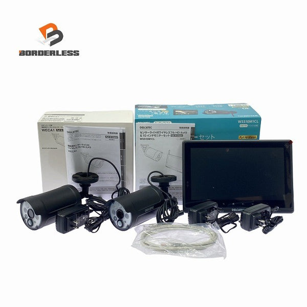 ☆未使用品☆DELCATEC センサーライト付 ワイヤレスフルHDカメラ&モニターセット WSS10M1CL 増設用フルHDカメラ WECA1付き128606 - 1