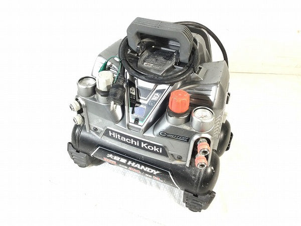 ☆中古品☆HITACHI 日立工機 100V 8L 常圧/高圧 エアコンプレッサー EC1245H2 高圧/常圧エアホース付き エアツール 大工道具114387 - 3