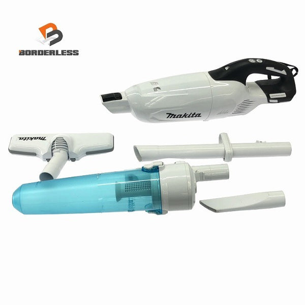 ☆比較的綺麗☆makita マキタ 18V 充電式クリーナー CL281FD 白 本体＋サイクロンアタッチメント＋パイプ＋ノズル付116702 - 1