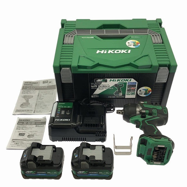 ☆中古品☆Hikoki ハイコーキ コードレスインパクトレンチ WR36DE(2XPSZ) バッテリ2個 充電器 ケース 締め付け工具118784 - 3