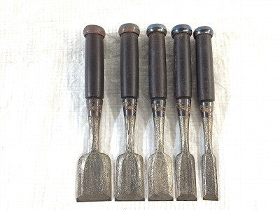 ☆未使用 保管品☆鑿/ノミ/のみ 木目打 錦龍 摂津住人 政男道人 全10本セット 大工道具 追入れ鑿 追入れノミ 叩き鑿 叩きノミ - 4