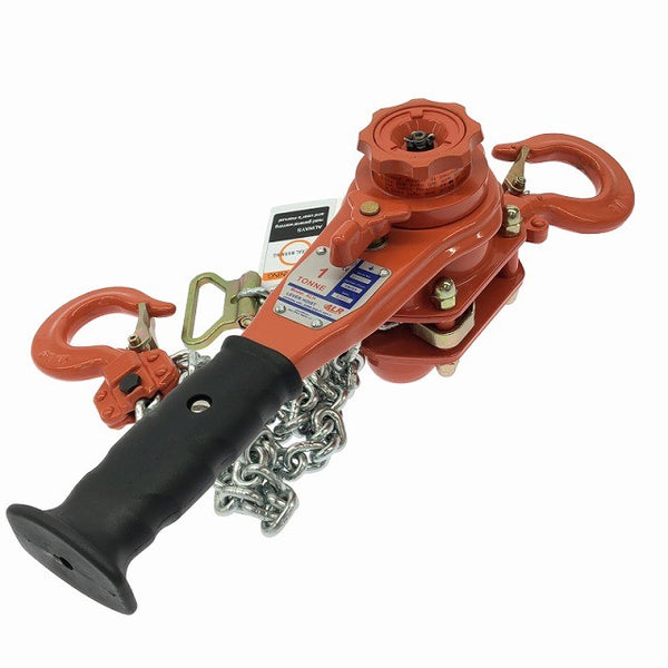☆未使用品☆ALR 1t レバーホイスト ALH-010-1.5 3個 揚程1.5m 荷揚げ 吊り具 荷締め130122 - 4
