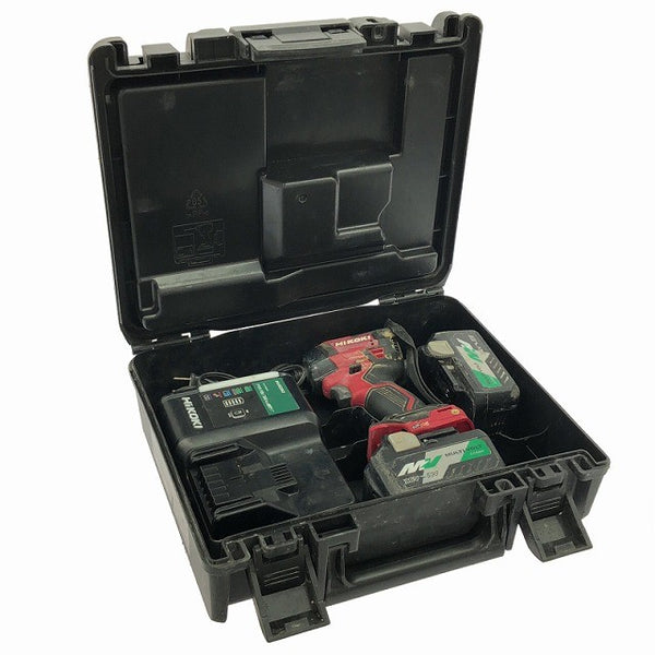 ☆中古品☆HiKOKI ハイコーキ コードレスインパクトドライバ WH36DD 赤 バッテリ2個(BSL36A18) 充電器(UC18YDL2)132579 - 2
