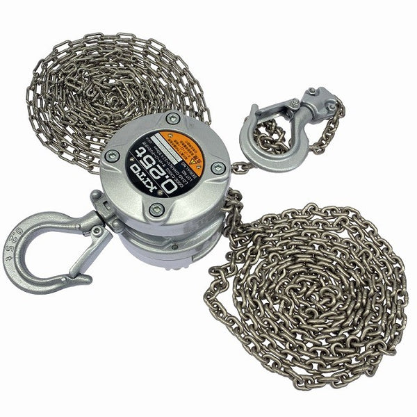 ☆未使用品2個セット☆KITO キトー 手動チェーンブロック CX003 荷重250kg/0.25ton 揚程2.5m 手動式 チェンブロック 荷揚げ 吊り具125498 - 4