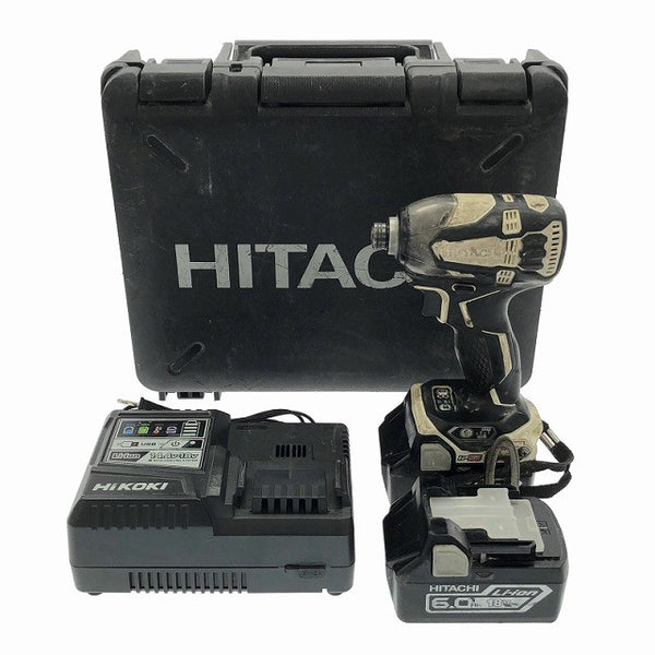 ☆中古品☆ HITACHI 日立工機 18V コードレスインパクトドライバ WH18DDL2 バッテリー2個(6.0Ah)充電器+ケース 116014 - 3