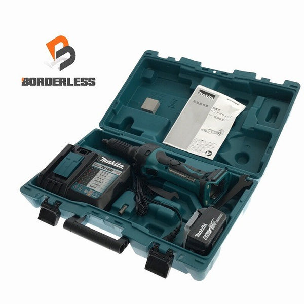 ☆未使用品☆makita マキタ 18V 充電式ハンドグラインダ GD800DRG バッテリー1個(18V 6.0Ah)充電器 ケース付 ストレートグラインダー129172 - 1