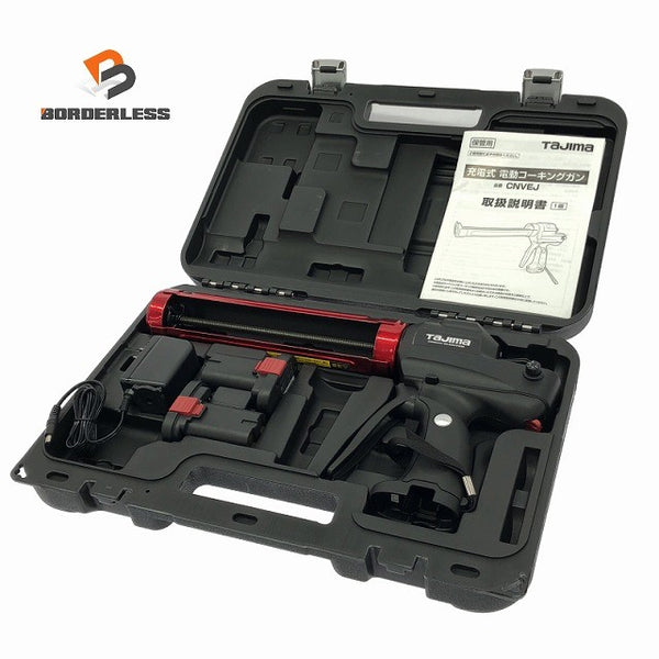 ☆美品☆TAJIMA タジマ 7.2V1450mAh 充電式コーキングガン CNVEJSET バッテリ2個 充電コード ケース コンボイ エレキテル130019 - 1