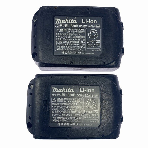 ☆中古品3点セット☆makita マキタ 純正リチウムイオンバッテリー BL1830B×2 充電器 DC18RF 合計3点セット 充電地132006 - 10