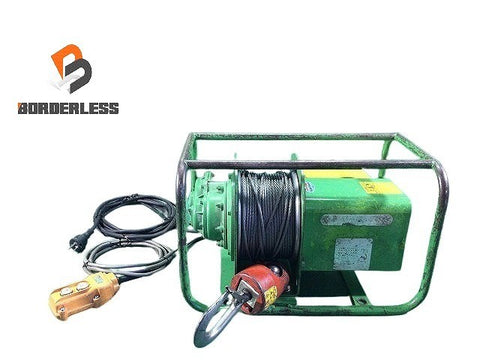 ☆中古品☆トーヨーコーケン 100V 定置型ウインチ ベビーマイティ MA-650M 定格荷重150kg 小型ウインチ