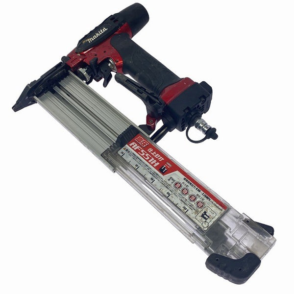 ☆中古品☆makita マキタ 55mm 高圧 仕上釘打機 AF551H 赤 ケース付 フィニッシュネイラ 仕上釘打ち機 仕上げ釘打機 エア工具131697 - 8
