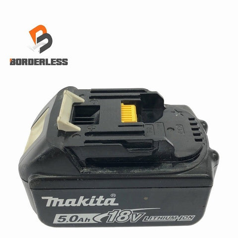 ☆中古品☆makita マキタ 18V 5.0Ah 純正 リチウムイオンバッテリー BL1850B 残量表示付 リチウムイオン電池 蓄電池 充電池114804