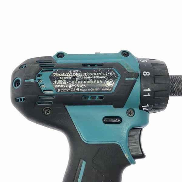 ☆中古品※バッテリ無し☆makita マキタ 10.8V 充電式ドライバドリル DF033D 充電器 DC10SA ケース付 コードレス 締付け136086 - 9