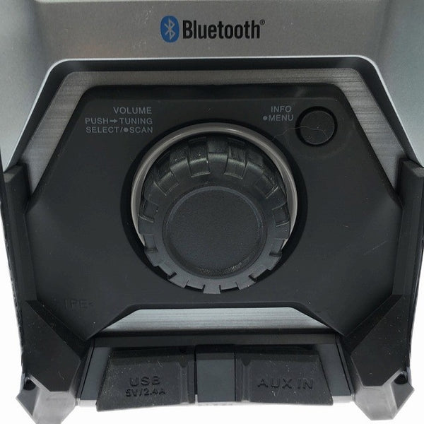 ☆美品☆makita マキタ 10.8V/14.4V/18V/40Vmax/100V 充電式ラジオ MR002G 黒 本体 アダプター Bluetooth コードレス 現場ラジオ 116704 - 7