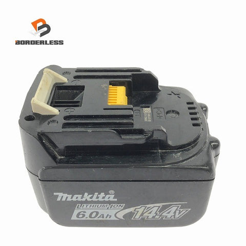 ☆中古品☆makita マキタ 14.4V 6.0Ah 純正 リチウムイオンバッテリー BL1460B 残量表示付 リチウムイオン電池 蓄電池 充電池137556