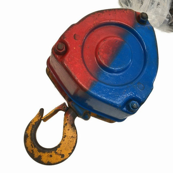 ☆中古品2個セット☆KITO キトー チェーンブロック M3形 CB010 荷重1.0ton/1ton 揚程2.5m 手動式 チェンブロック 吊り具 荷揚げ機135684 - 6