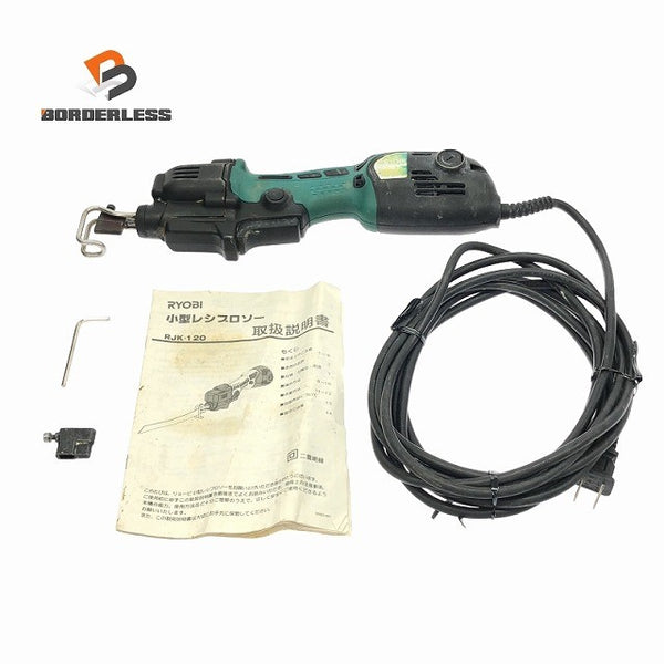 ☆中古品☆RYOBI リョービ 小型レシプロソー RJK-120 ジグゾー用金具付き コード式 セーバソー セーバーソー 電気のこぎり117615 - 1