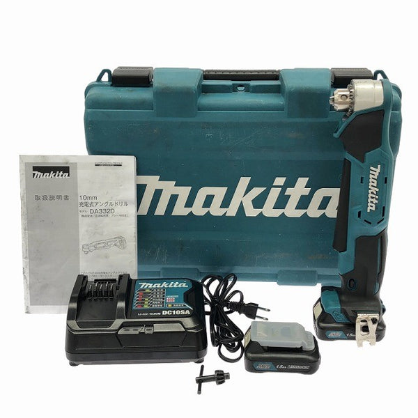 ☆美品☆makita マキタ 10.8V  充電式アングルドリル DA332D バッテリー2個(10.8V 1.5Ah) 充電器付き 電動工具133411 - 3