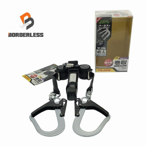 ☆未使用品☆TAJIMA タジマ ハーネス用ランヤード A1KR150F-WL5  ダブル L5スチールフック 頑丈 ランヤード長1500mm KRタイプ  116039 - 1