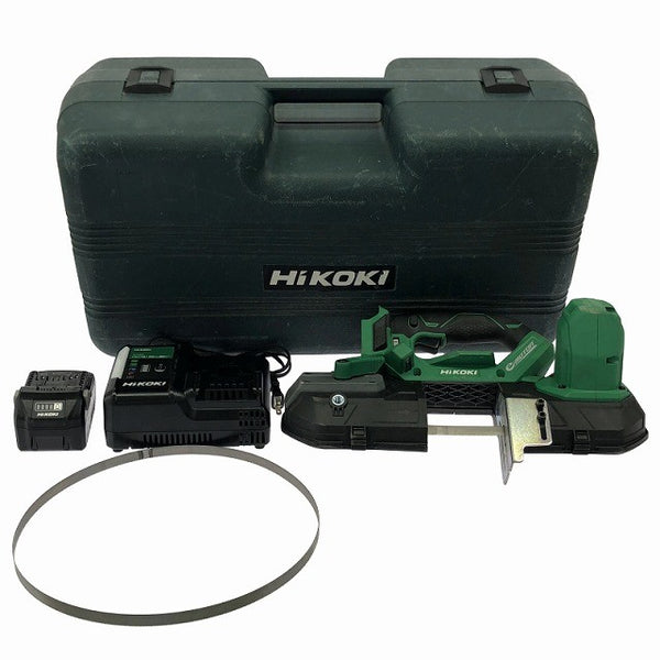☆比較的綺麗☆HiKOKI ハイコーキ 18V コードレスロータリバンドソー CB18DBL(S) バッテリ1個(BSL36A18)充電器 替刃 ケース付136611 - 3