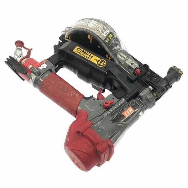 ☆中古品☆ MAX マックス 41mm 高圧 ターボドライバ HV-R41G3 赤/レッド 本体のみ 建築 内装 リフォーム 鉄丸 釘/クギ 116116 - 4