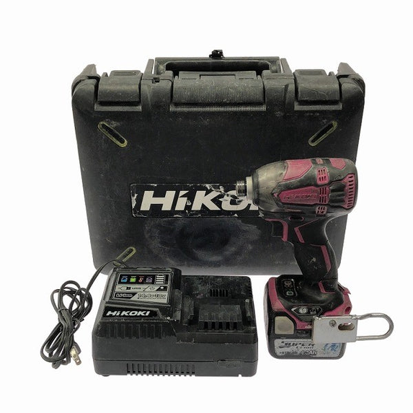 ☆中古品☆ HITACHI 日立工機 18V コードレスインパクトドライバー WH18DDL2 バッテリ2個(14.4V 6.0Ah)充電器+ケース 充電式122762 - 3