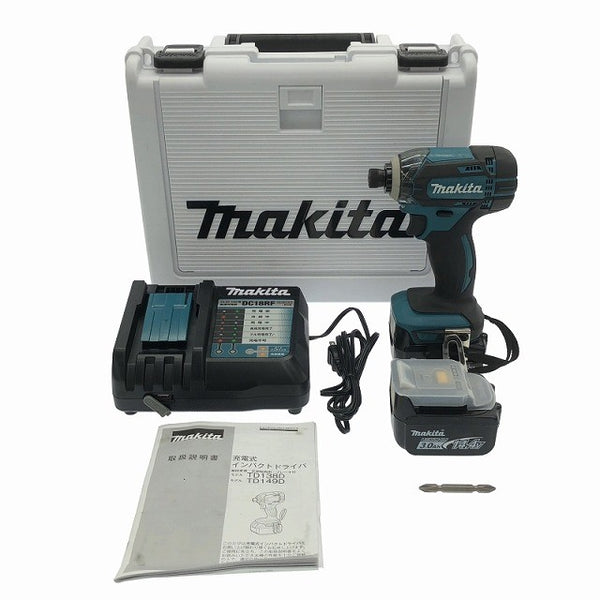 ☆美品☆makita マキタ 18V 充電式インパクトドライバ TD138DRFX バッテリー2個(14.4V 3.0Ah) 充電器 ケース付き - 3