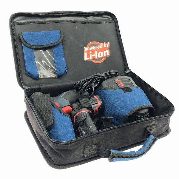 ☆中古品☆BOSCH ボッシュ 10.8V コードレスドライバードリル GSR10.8V-LI バッテリ2個(1.3Ah) 充電器 専用ソフトケース 充電式130424 - 2