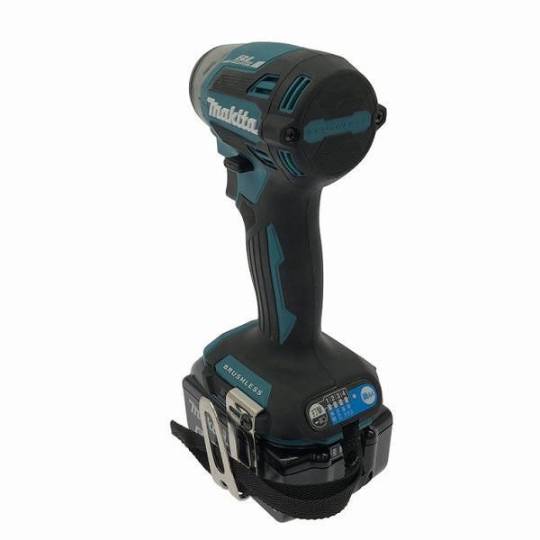 ☆美品☆makita マキタ 18V 充電式インパクトドライバー TD173DRGX 青/ブルー バッテリ2個(18V6.0Ah) 充電器 ケース付 コードレス114307 - 7