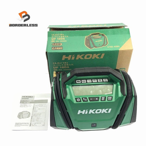 ☆極美品☆ HIKOKI ハイコーキ 18V コードレス空気入れ UP18DA 本体+パーツ 充電式 バッテリー式 旧HITACHI/日立工機123133