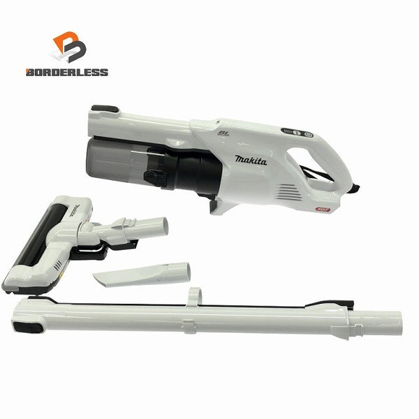 ☆中古美品☆makita マキタ 40Vmax 充電式クリーナー CL004G 白 本体＋パイプ＋ノズル付 サイクロン一体式 コードレス 掃除機130906 - 1