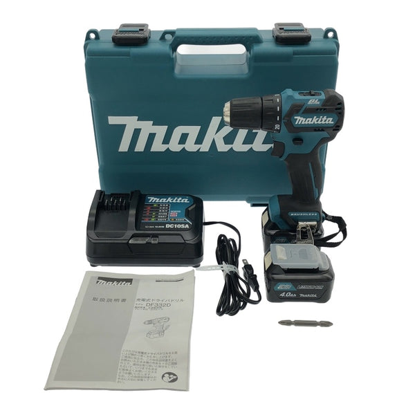 ☆未使用品☆makita マキタ 10.8V 充電式ドライバドリル DF332DSMX バッテリー2個(4.0Ah)充電器 ケース付 コードレス 締付け118619 - 3