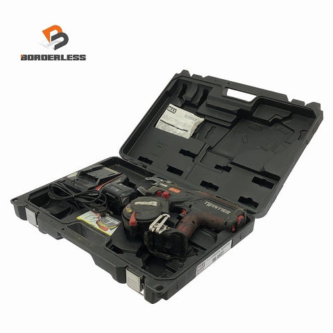 ☆中古品☆MAX マックス 14.4V 鉄筋結束機 ツインタイア RB-442T バッテリー1個(4.0Ah)充電器 ケース 充電式125794