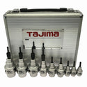 ☆中古美品 TAJIMA タジマ ムキソケCV 9本フルセット DK-MS9SET ケース付 被覆剥がし 皮むきソケット ケーブルストリッパー136313 - 3