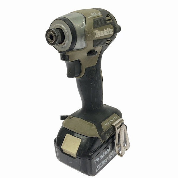☆中古品☆makita マキタ 18V 充電式インパクトドライバ TD173D オリーブ バッテリー1個(6.0Ah)付 締め付け 大工 DIY134644 - 2