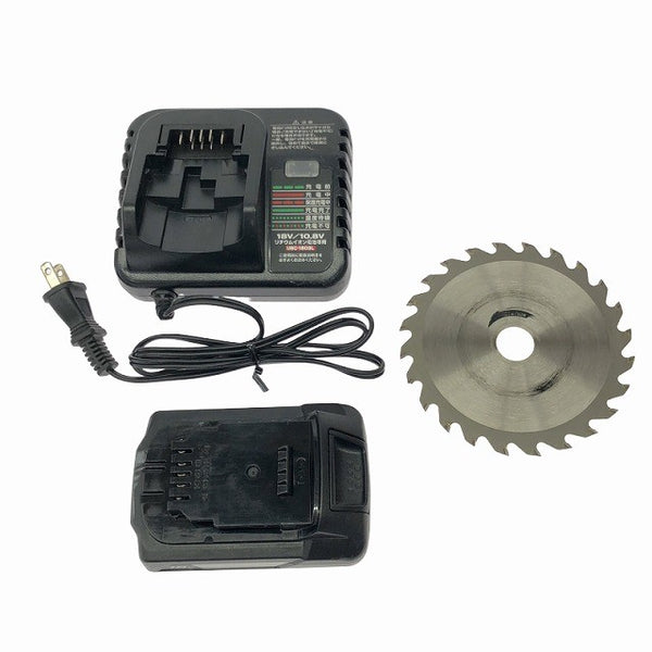 ☆中古品☆KYOCERA 京セラ 18V 125mm 充電式丸ノコ BW-1800 バッテリ1個(1.5Ah) 充電器付 コードレス マルノコ 丸のこ リョービ136856 - 9