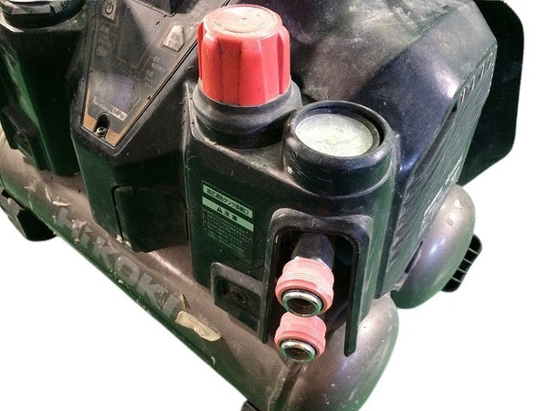 ☆中古品☆HIKOKI ハイコーキ 100V 8L 常圧/高圧 エアコンプレッサー EC1245H3 黒/ブラック エアーツール - 7