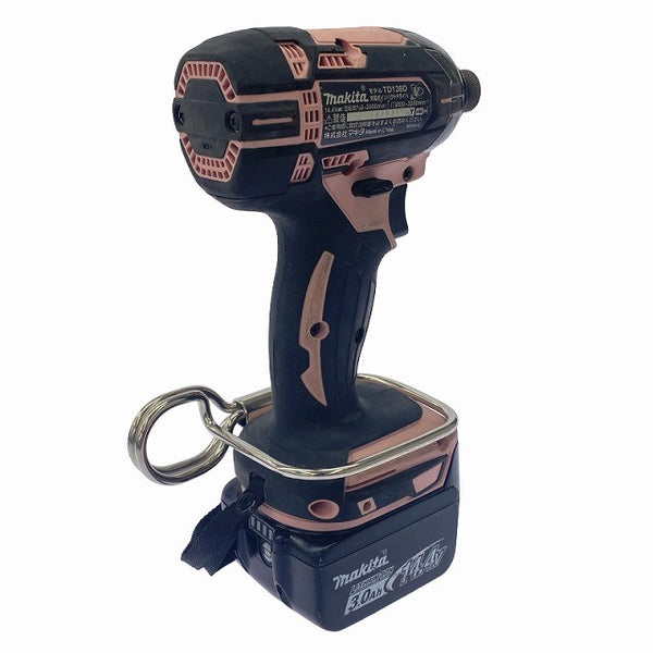 ☆比較的綺麗☆ makita マキタ 14.4V 充電式インパクトドライバ TD138D ピンク バッテリ2個(3.0Ah) 充電器付131782 - 4