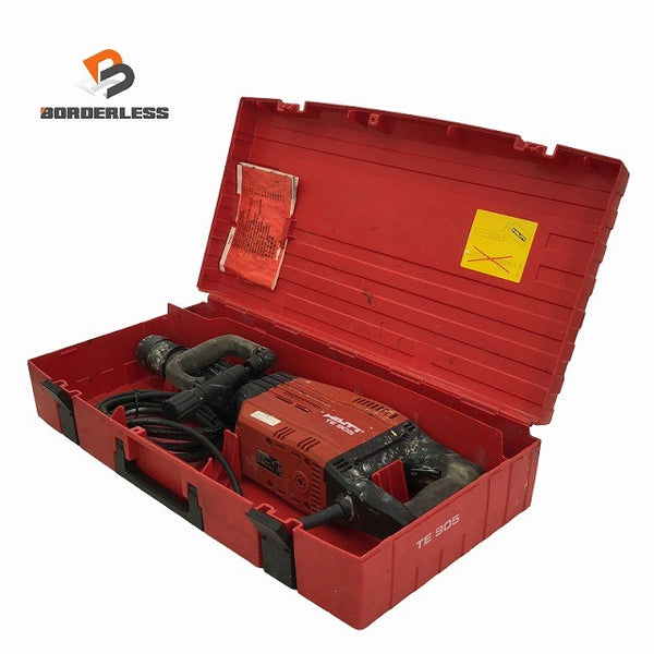 ☆中古品☆HILTI ヒルティ 100V 電動ハツリ機 TE905 ケース付 電動ハンマー コンクリートブレーカー はつり機 斫り機 破砕 粉砕130673 - 1