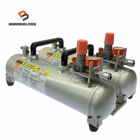 ☆比較的綺麗☆MAX マックス スーパーエアタンク 高圧 10L(5L×2台) 連結サブタンク AK-TH5R 2台連結済128512