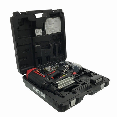 ☆極美品☆ MAX マックス 6V 充電式ガスネイラ GS-738C2 バッテリー2個(1.5Ah)充電器+パーツ+ケース 鋲打/釘/ピン120929 - 0