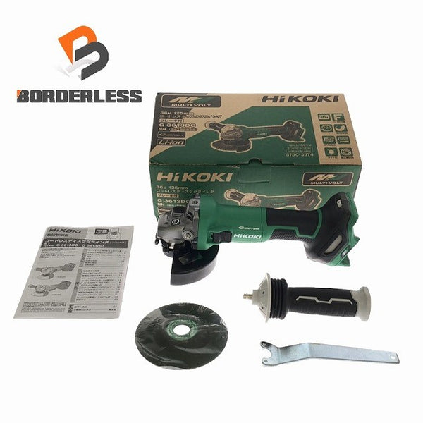 ☆未使用品☆HiKOKI ハイコーキ 36V 125mm コードレスディスクグラインダー G3613DC(NN) 本体のみ 充電式 ディスクサンダー126221 - 1