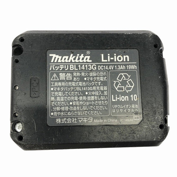 ☆中古品セット☆makita マキタ 14.4V 1.3Ah リチウムイオンバッテリー  BL1413G 14.4/18V用 充電器 DC18SG ライトバッテリー135661 - 5
